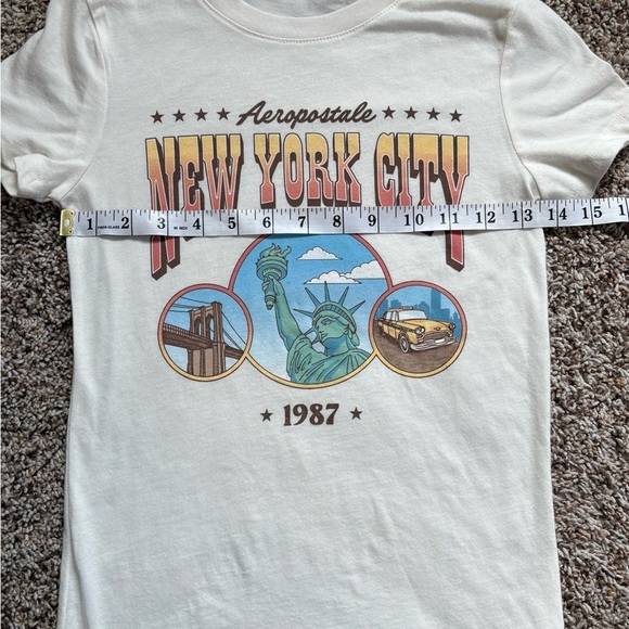 Aeropostale Classic Crew Short Sleeve NYC 1987 Graphic Tee Size XS - Picture 3 of 6